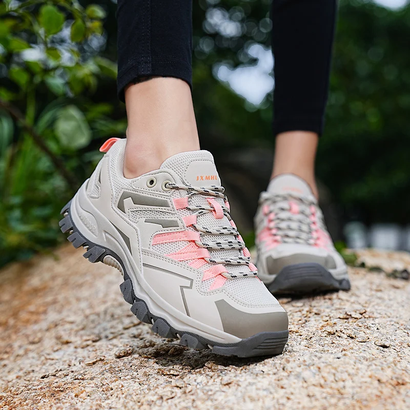 Women Hiking Shoes Non-slip Trekking Sneakers Men Breathable Mountain Climbing Shoes Backpacking Camping Travel Shoes Trail Shoe