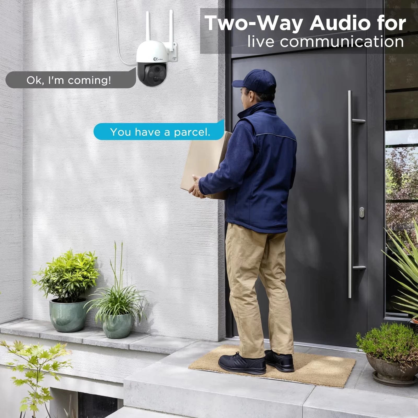 XVIM 4MP PTZ Wifi 무선 야외 태양광 카메라 내장 배터리 비디오 감시 카메라 장시간 대기 iCsee 양방향 오디오