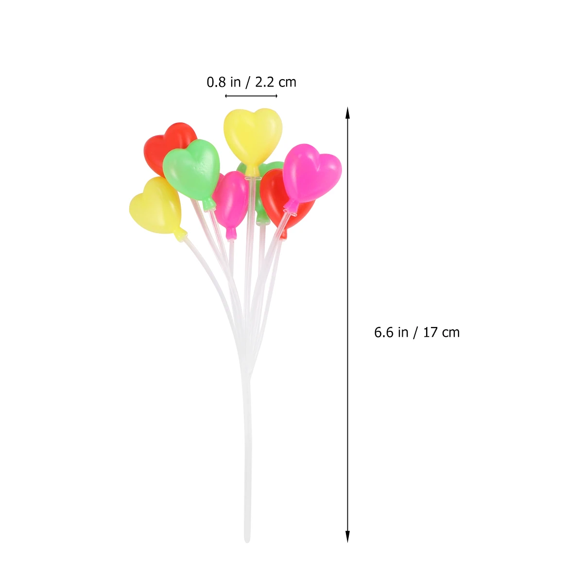 

10 PCS Balloons for Cake Decorating Birthday Ballons Topper Colorful Party Decoration Baby