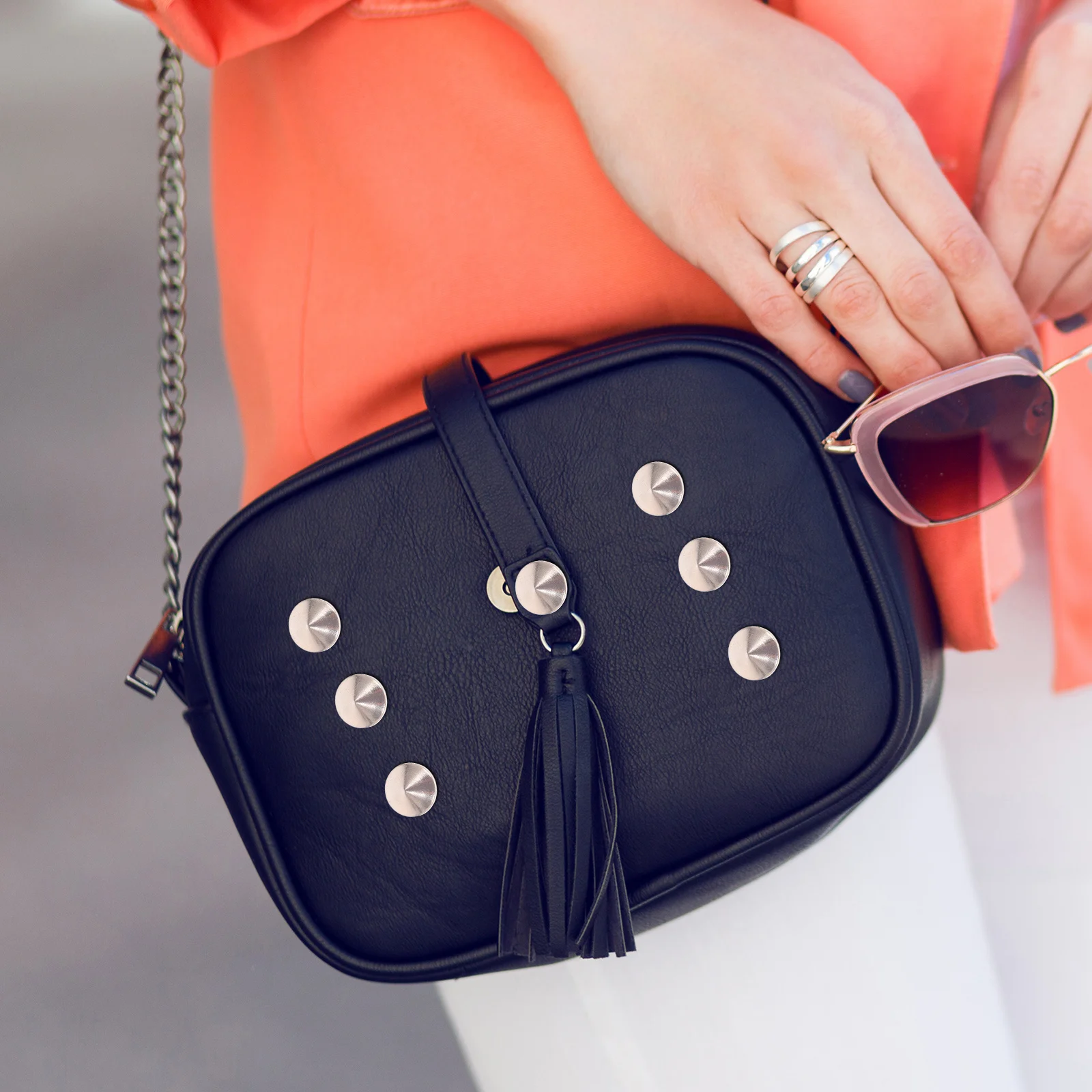 

100Pcs Metal Copper Studs for Garments Accessories Durable Sophisticated Look Versatile Application DIY Craft Projects Tumblers