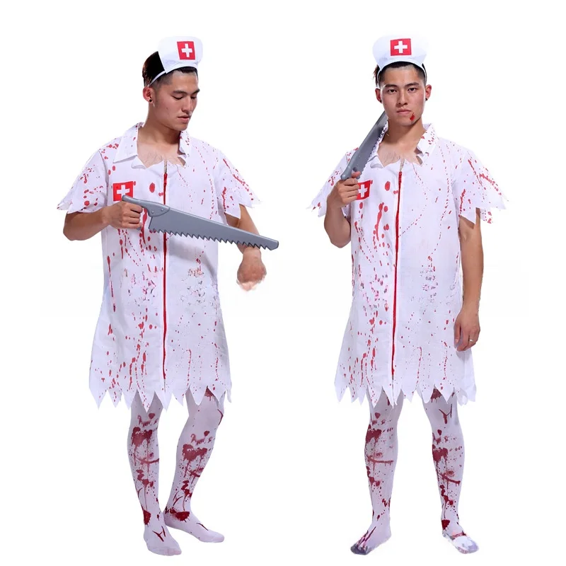 زي ممرضة ملطخ بالدم للهالوين، زي تنكري نسائي بموضوع مخيف، إنتاج صيني، إصدار خريف 2024