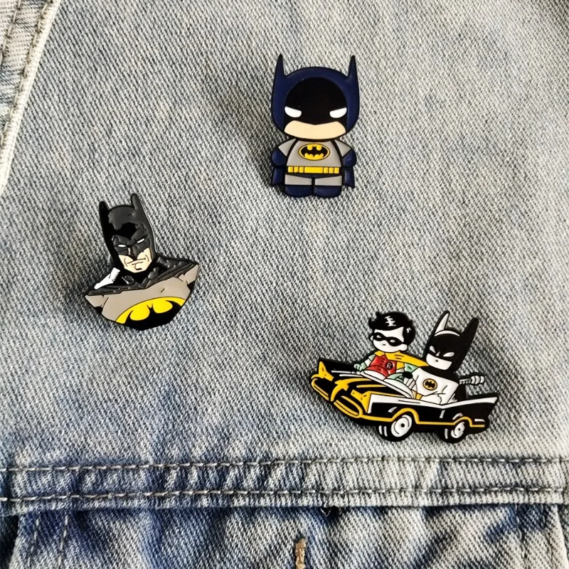 3/5 Pcs Classic Cartoon Brooch Personalized Night Bat Shaped Enamel Pin Backpack Clothing Jewelry Metal Badge Accessories Gifts image 3