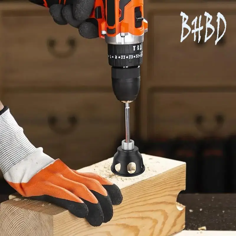 

BHBD-90 Degree Angle Drill Hole Guide Straight Hole Drilling Positioner Drill Bit Jig Self Centering Doweling Jig