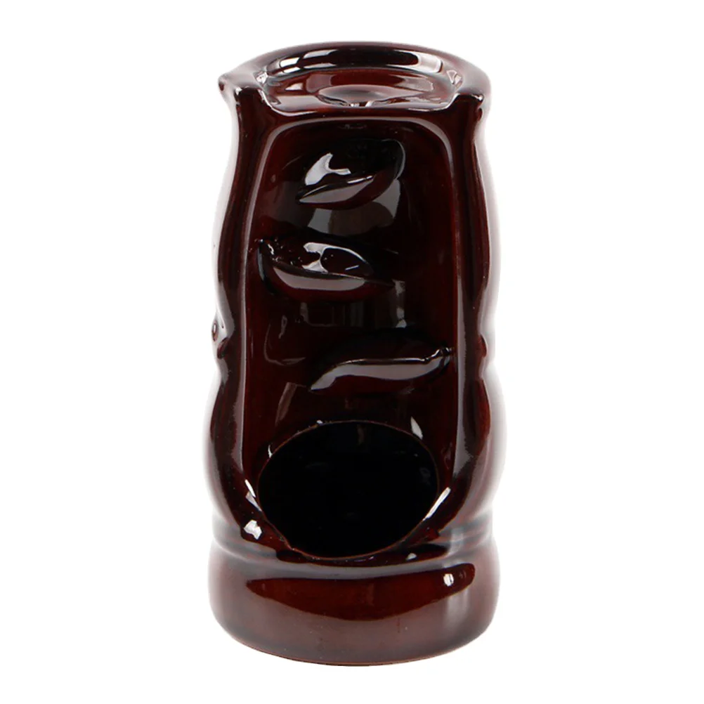 

Compact Ceramic Waterfall Incense Burner Backflow Cone Holder Aromatic Desktop Decoration for Home Office Incense Burner