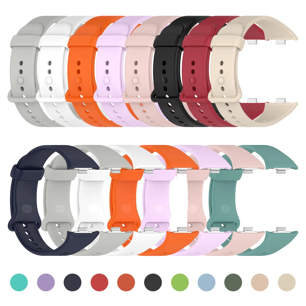 Official 1:1 Silicone Straps for Xiaomi Miband 10/9/8 pro smart watch accessories correa bracelet Replacement Redmi watch 4 5 6
