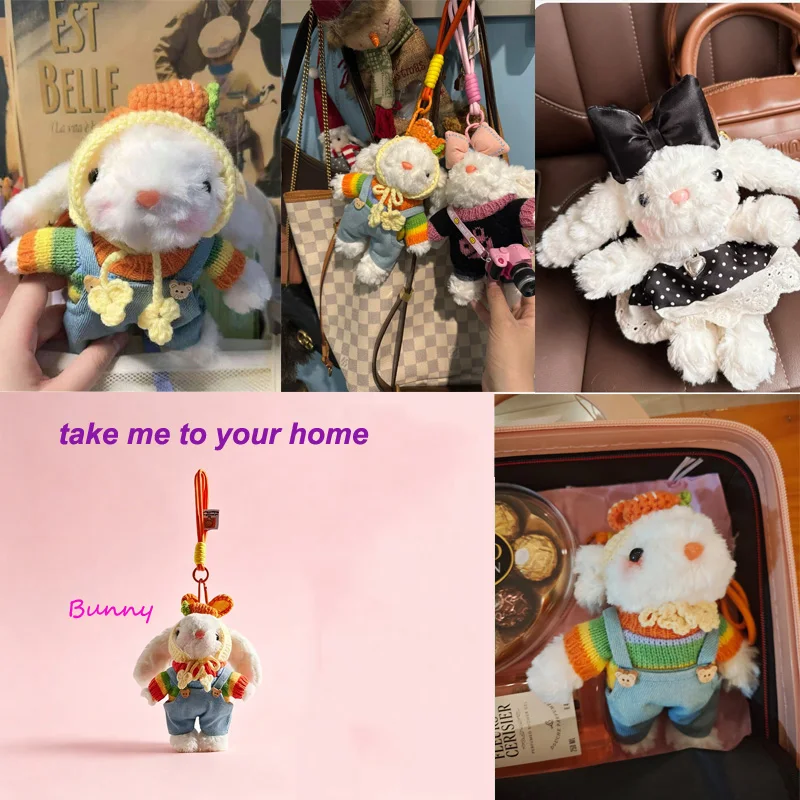 

Limited Edition Model Bunny Plush Pendant Handmad Souvenir Key Ring Luggages Bags Pendant Car Hanging Ornaments Home Decoration