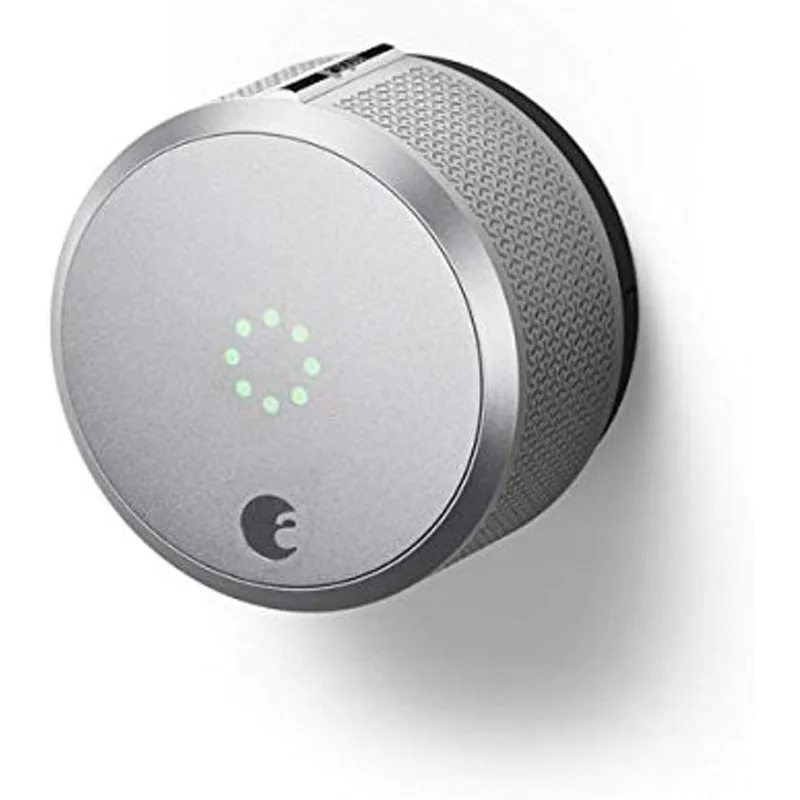 August Home Silver Smart Lock Pro, 3a geração - cinza escuro, kit Apple Home compatível e habilitado para Z-Wave Plus