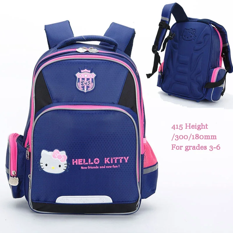 Miniso Hello Kitty Student Elementary Backpack Schoolgirl Large Capacity Grade 1-3-6 School Bag Pupil Schoolbag Child Girls Gift