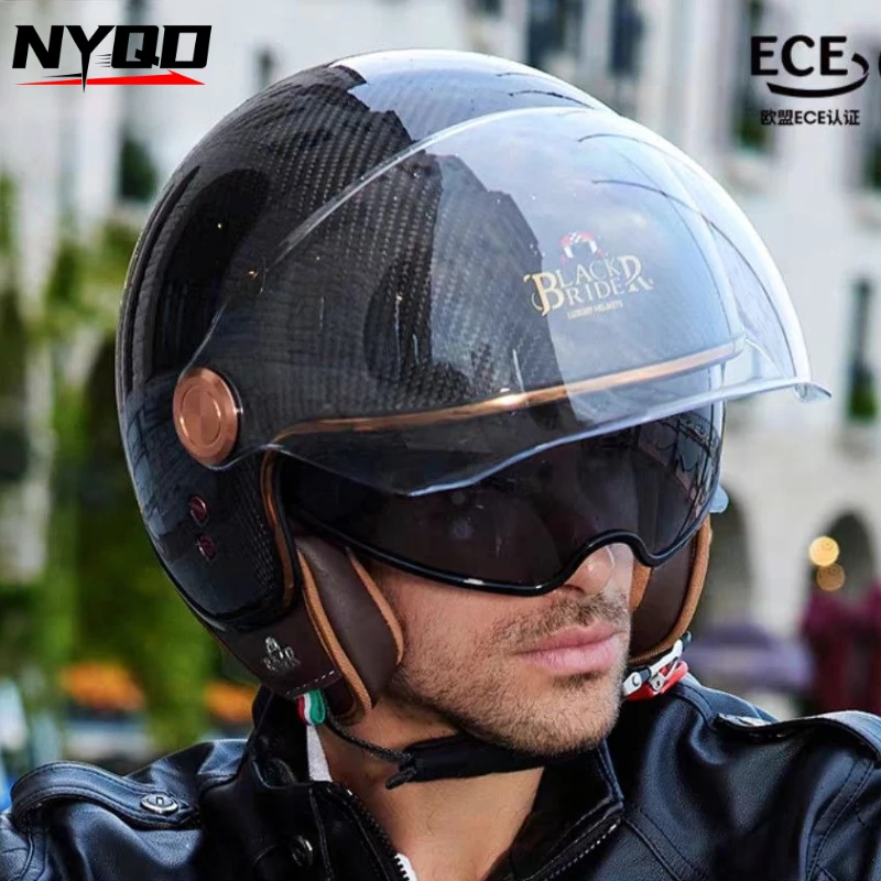 BEON BR20 Carbon Fiber Retro H - Vintage Open Face Retro Helmet recension och pris