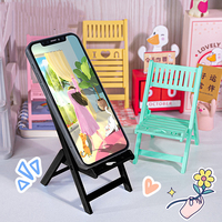 Beach Chair Bracket Cute Portable Desktop plastic Cell Phone Racks Desk Stand Holder For Mobile Phone Tablet Home Accessories