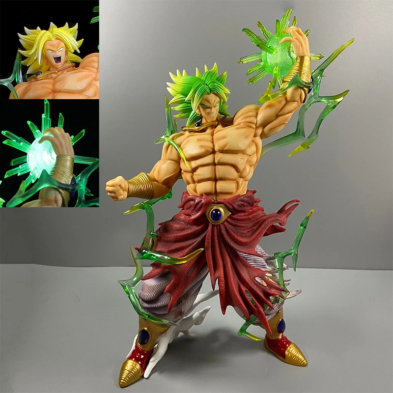 

Anime Dragon Ball Figures Broli Figurine 41cm Super Saiyan Broly Action Figure GK Statue Lighted PVC Collection Ornament Toys