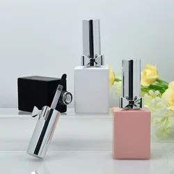Empty Nail Polish Bottle 10ML 15ML Cosmetic Container Black Pink Glass with A Lid Brush Nail Glass Bottles with Brush oil bottle