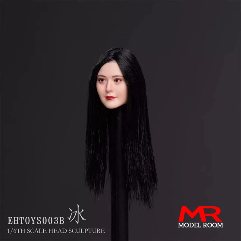 EHTOYS003 1/6 Fan Bingbing Head Sculpt Hair transplanter Head Carving Model Fit 12-inch Female Soldier Action Figure Body