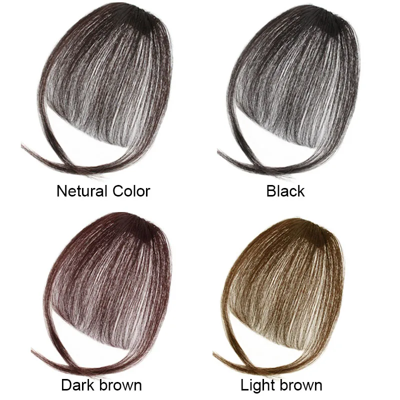 합성 섬유 자연스러운 이마 머리카락 여성용 가짜 앞머리 에어뱅 여성용 플러시 앞머리 보이지 않는 가발 여성용