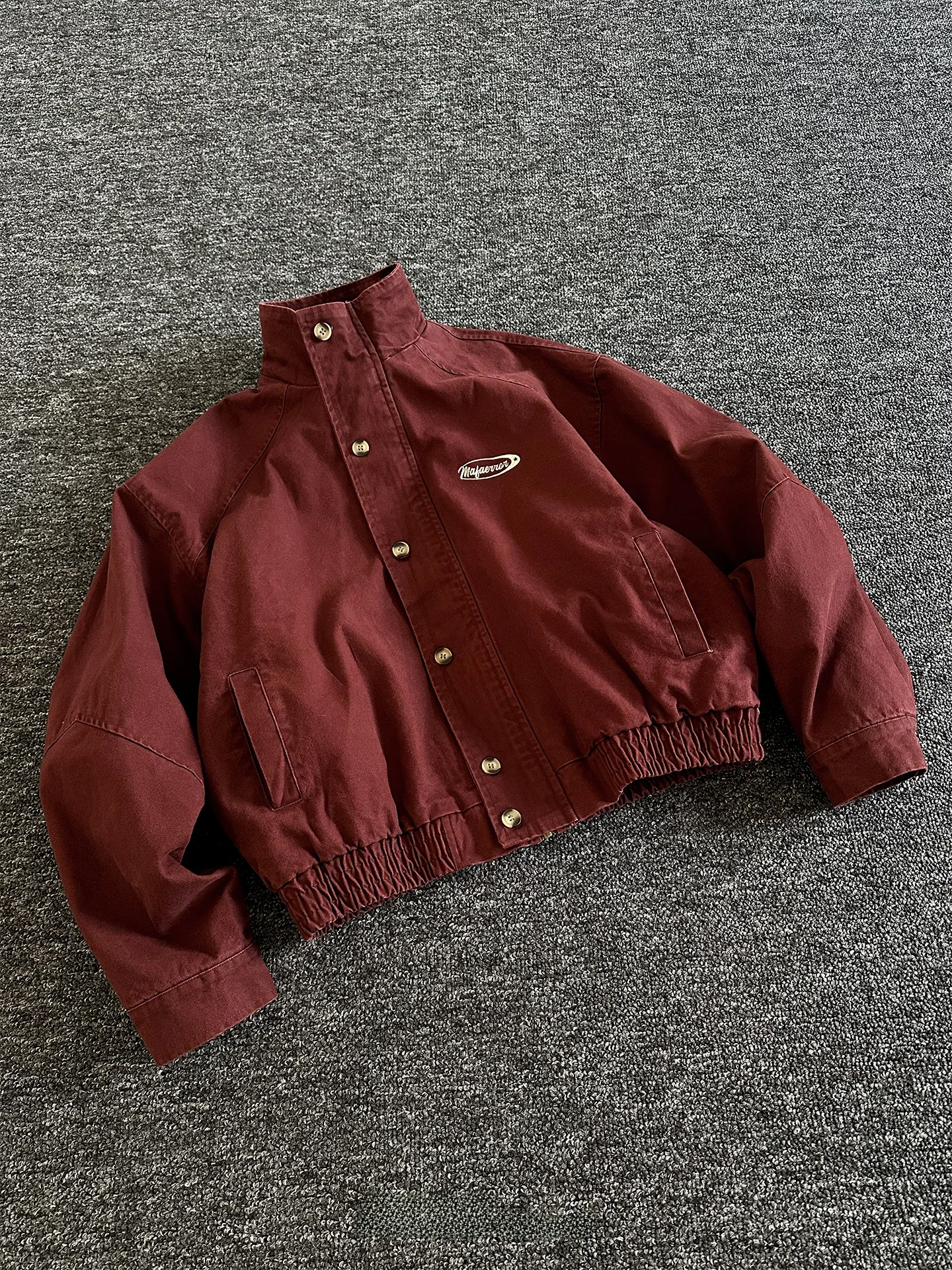 

Мужская рабочая куртка Rise Brand Detroit Workwear с воротником-стойкой, свободного кроя, из 100% хлопка, с длинными рукавами, весенняя коллекция, в китайском стиле