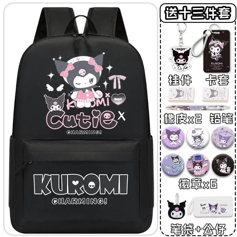 Sacola Sanrio Clow M para homens e mulheres, mochila leve, desenhos animados, fofa, proteção contra a espinha, durável, estudante