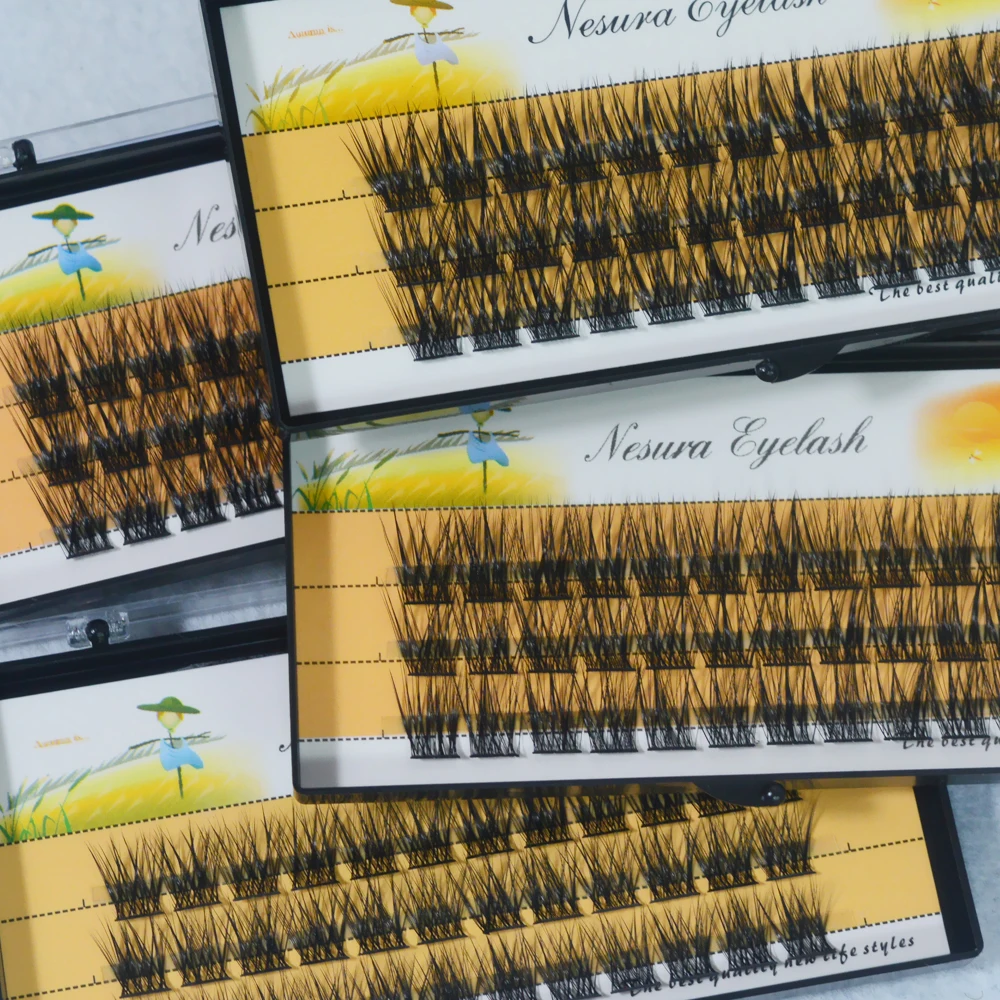 Individual Cluster Lashes, 3D Natural Bunch, D Curl, Segmented Beam, Mink, Tufted Eyelash, Fine Lash Tip, DIY, 36 Pcs