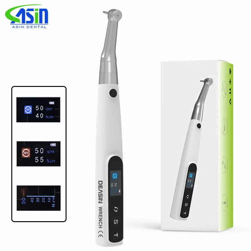 Dental Electric Torque Motor Implant Wrench System Wireless Up To 50Ncm 50rpm Dentist Tools Universal Orthodontic Screw Kit