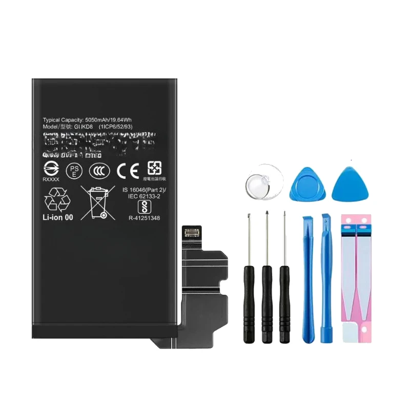 3.89V 5050mAh High Quality GUKD8 Battery For HTC Pixel8 Pro Mobile Phone Replacement Battery For Google Pixel 8 Pro + Tools