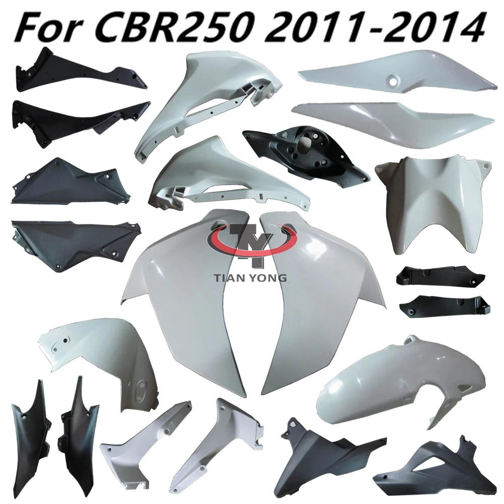 For CBR250RR 2011-2012-2013-2014 CBR 250 RR CBR250 Motorcycle Unpainted Bodywork Fairing Components ABS Injection Plastic parts