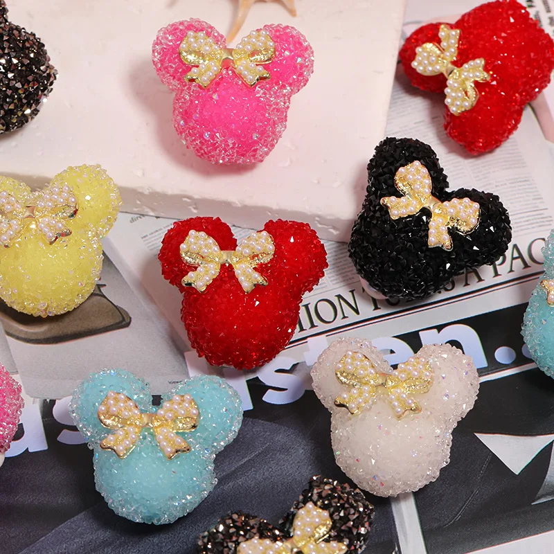 Bow Shaped Candy Mouse Beads Cute Dreamy DIY Bead Making Jewelry Keys Phone Chains Pens Decorative Earrings Necklace Accessories