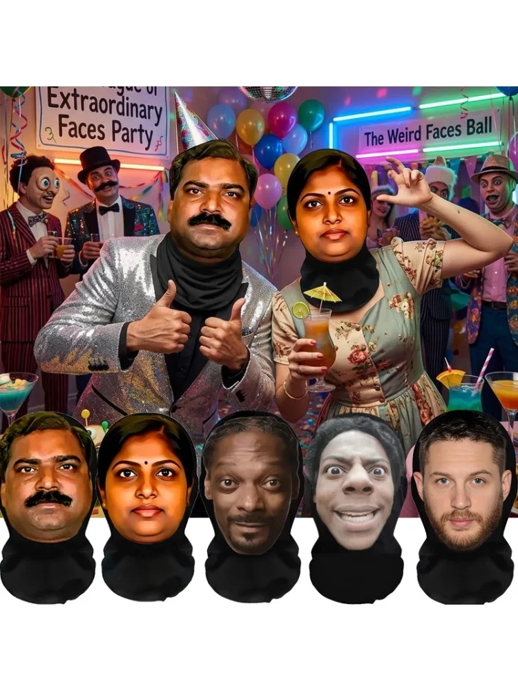 AliExpress NONE Indian-style 3D Party Realistic Mask Headgear, Abstract and Funny Cosplay Mask, Essential Equipment for Going Out for Cycling