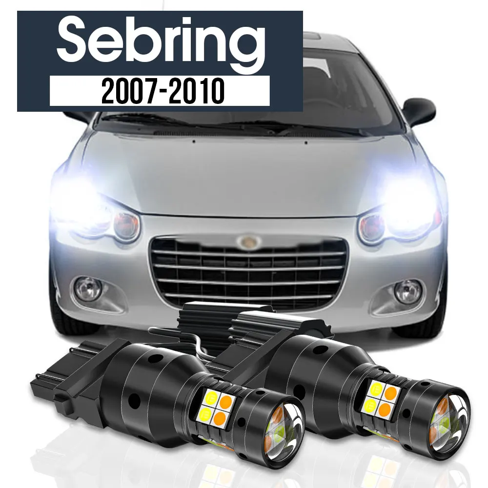 

2pcs LED Dual Mode Turn Signal+Parking Light Blub Lamp Canbus Accessories For Chrysler Sebring 2007-2010 2008 2009