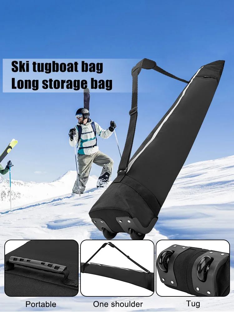 متجر النقل على الجليد حقيبة يصل إلى 194 سنتيمتر مقاومة للخدش على الجليد غطاء 600D أكسفورد مقاوم للماء لقفازات نظارات على الجليد