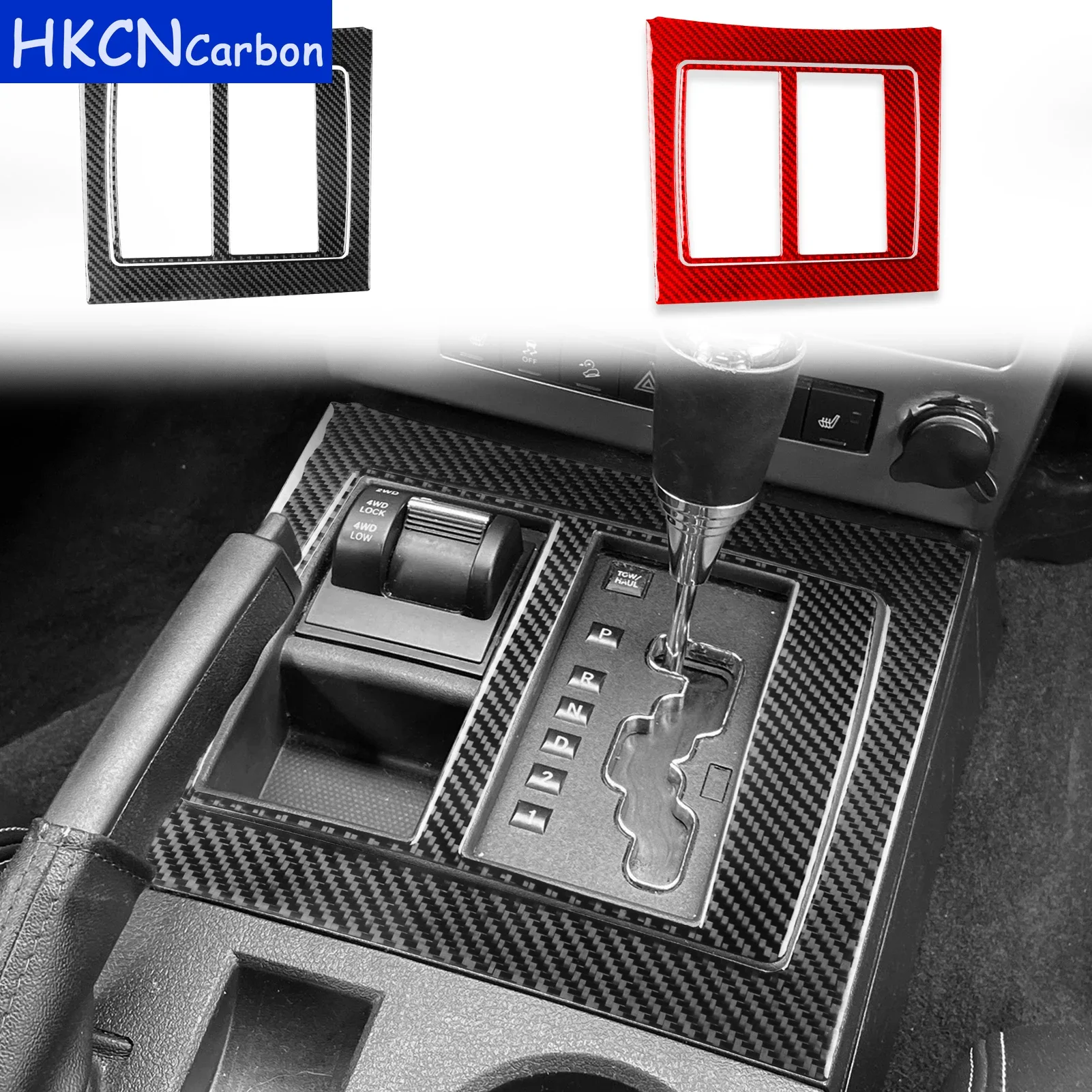 

For Jeep Liberty 2008—2012 Carbon Fiber Car Accessories Gear Shift Box Outer Frame Cover Trim Sticker Interior Modification