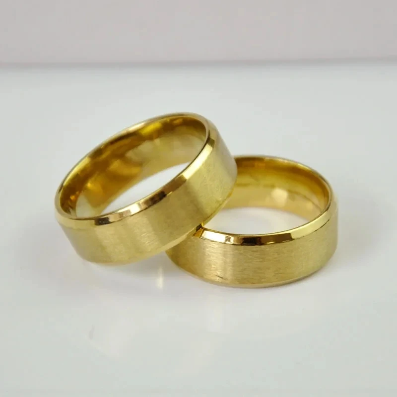 10 Pieces 8MM Men's Fashion Stainless Steel Rings Punk Rock Style Classic Matte Finish Craft Jewelry for Wholesale LR4142
