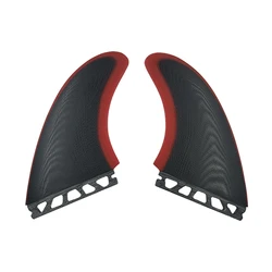 UPSURF FUTURE Keels MR Twin Fins Set Clear Red&Black Surfboard Fins Fiberglass Surfing Twin Fins Single Tabs Surf Twins Keels