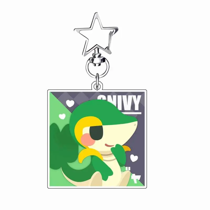 애니메이션 아크릴 키체인 불바사우르 이브이 차맨더 비너사우르 애니메이션 캐릭터 아크릴 백팩 펜던트 아크릴 키링 장난감 선물