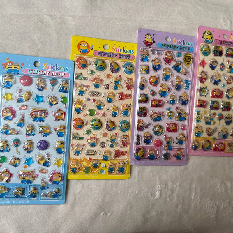 

New Minions 3D Crystal Stickers DIY Decals for Phone Case Laptop Notebook Scrapbook Decorative Stickers Gift