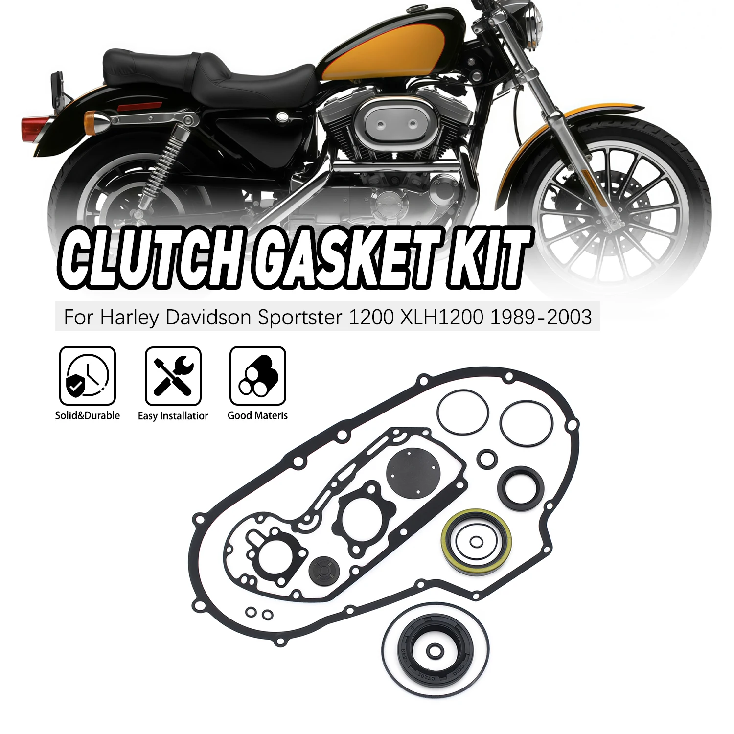 

Комплект для Harley Davidson Sportster 1200 XLH1200 1989-2003 XLH1200C XLH1200S, крышка сцепления мотоцикла, комплект прокладок головки блока цилиндров