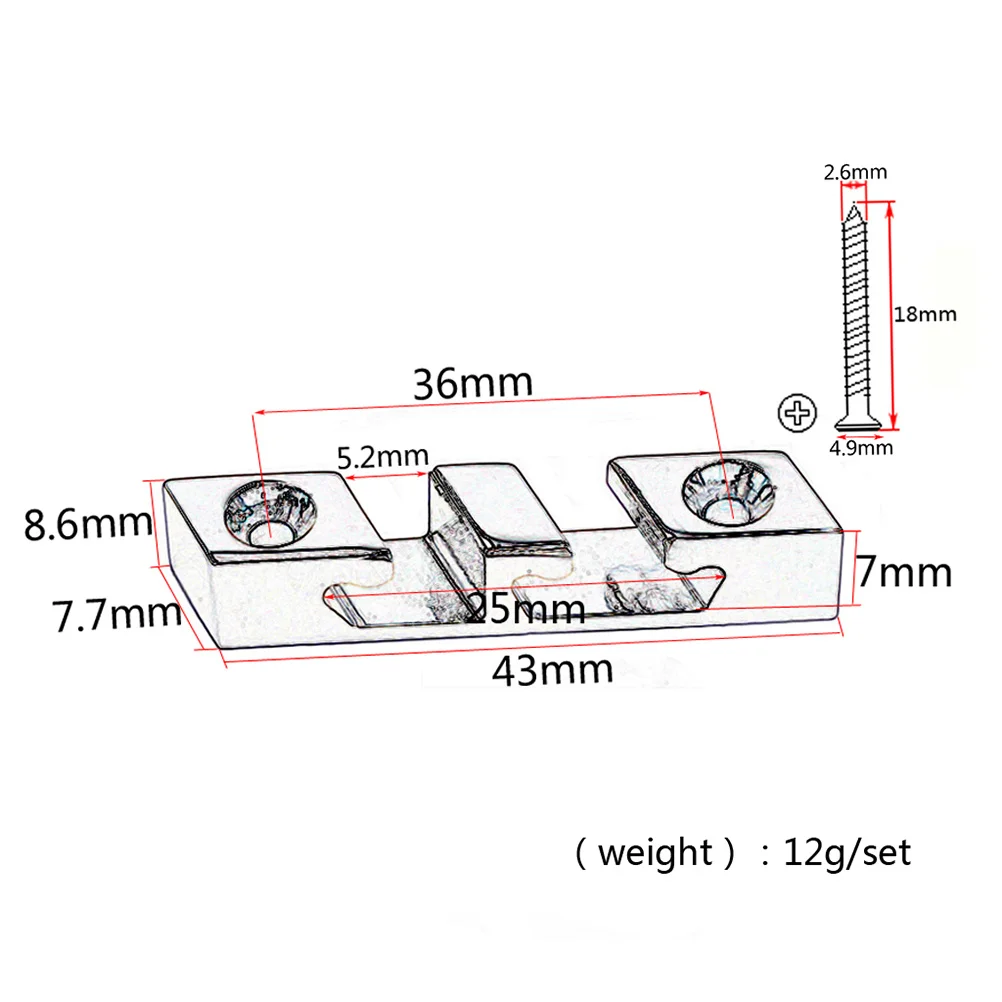 

3 String Bass Guitar String Retainer Zinc Alloy Roller Guide Chrome Color For Proper Tension Tone Sustain Guitar