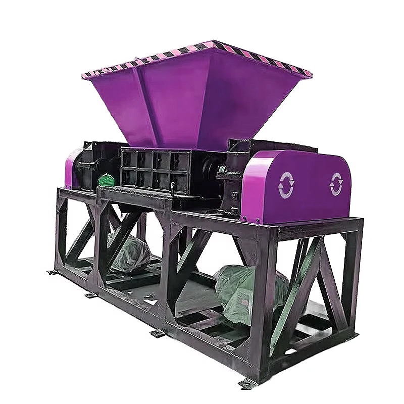 Rigid Plastic Shredder Industrial Shredder Double-Shaft Thick Walled Parts Crates Drums Pails Heavy Duty Operation Customized