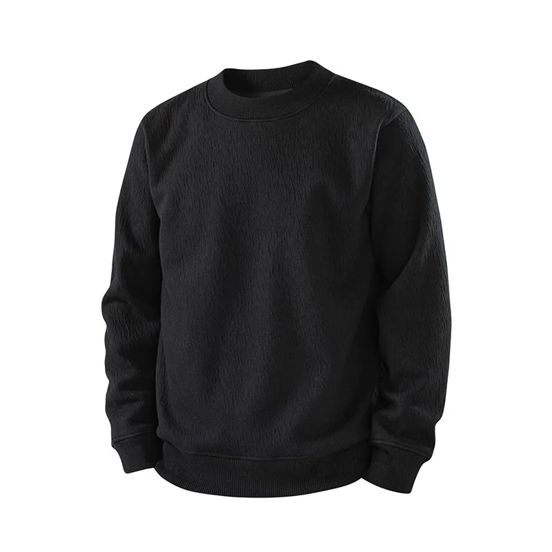 

Зимние мужские толстовки с круглым вырезом, корейская мода, мужской флисовый толстый пуловер, мужская повседневная теплая базовая рубашка, мужская уличная толстовка
