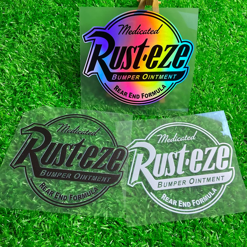 Rust Eze Medicated Vinyl Stickers Decals Waterproof Sunscreen DIY for Scooter Motorcycle Fuel Tank Truck Car Window Bumper Decor