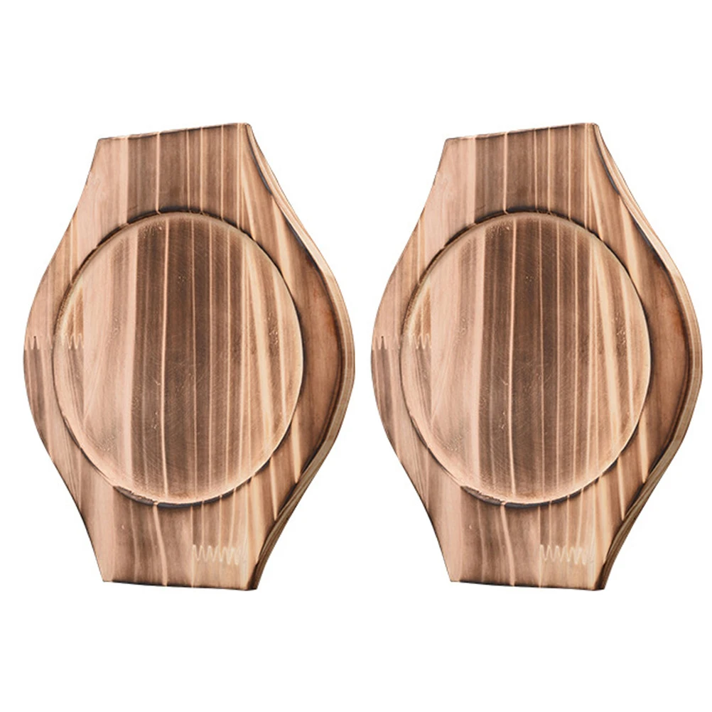 

2Pcs Stone Bowl Wooden Mat Heat Resistant Pads Foldable Trivets Hot Dishes Pot Holder Oval Large Small Kitchen Accessory Wear