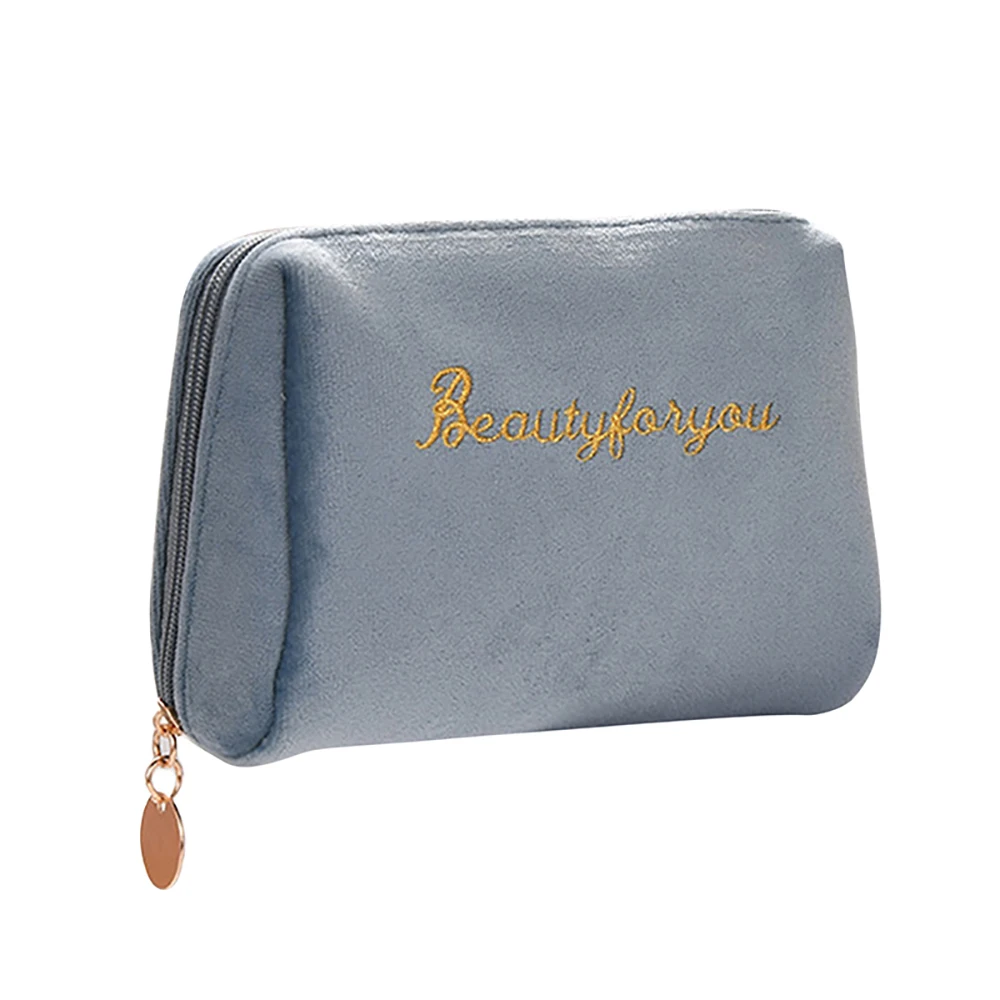 

Women Mini Zipper Handbags Cosmetic Bags Lipstick Pouch Velvet Makeup Bags