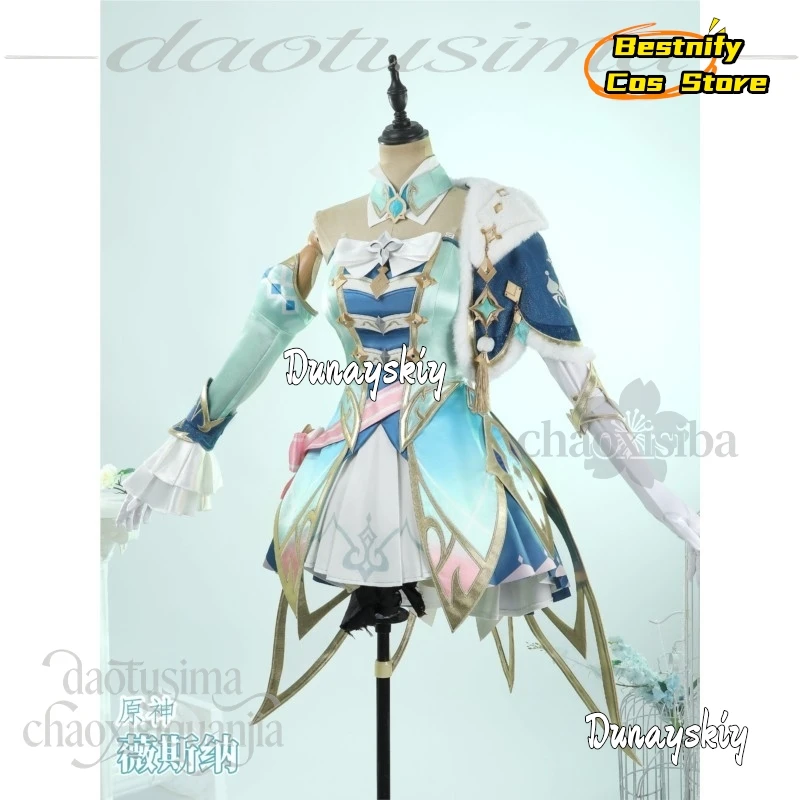 907Vesna Strivozha Cosplay Anime Game Genshin Impact Costume Kawaii Fairy Outfit Y2K Dress Sweet Lolita Wigs Halloween Christmas - view 3