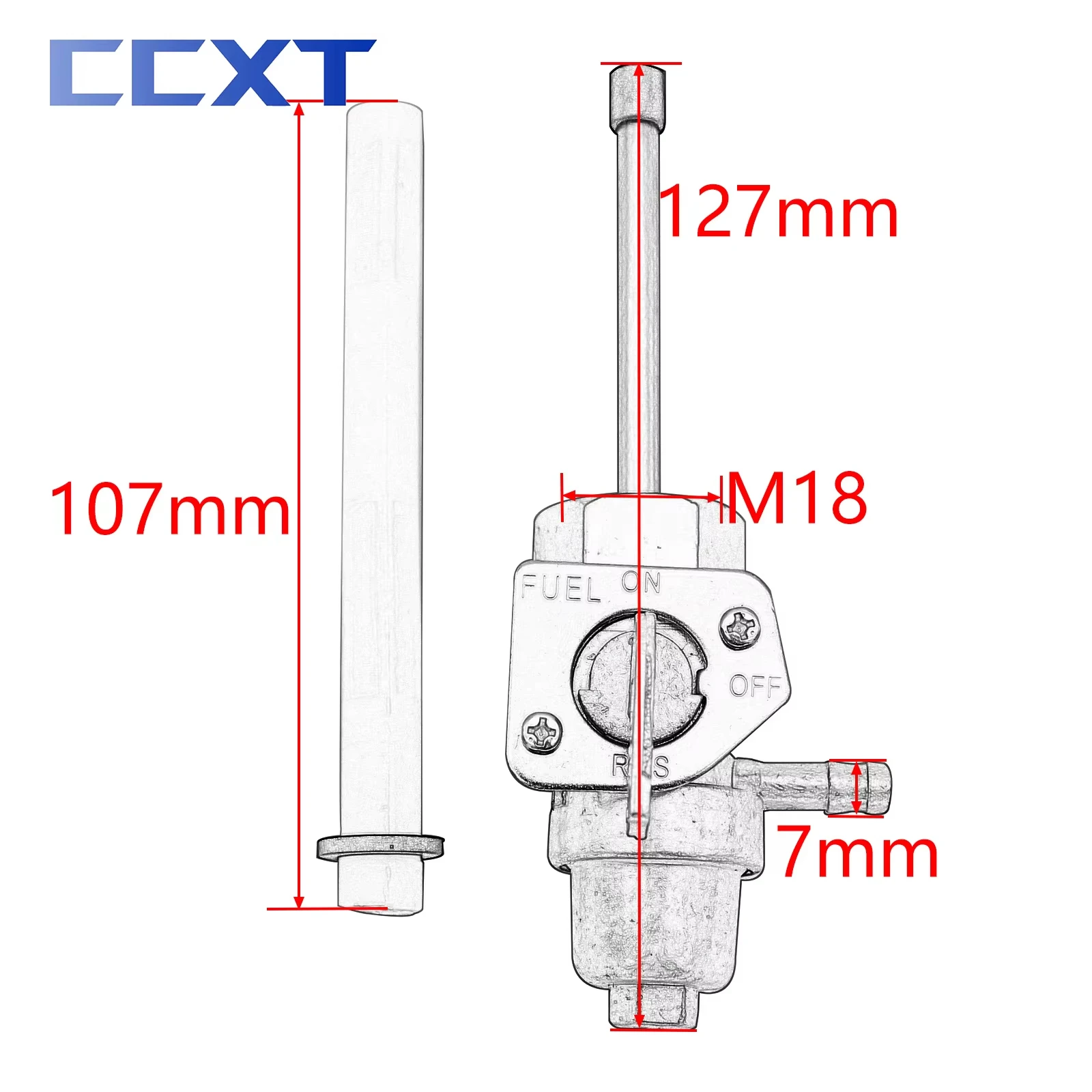 خزان الدراجة النارية صمام الوقود الغاز خزان النفط التبديل بيتكوك الحنفية لهوندا CM250C CMX250C TRX250X TRX300EX TRX300X TRX300 XL350R FT500