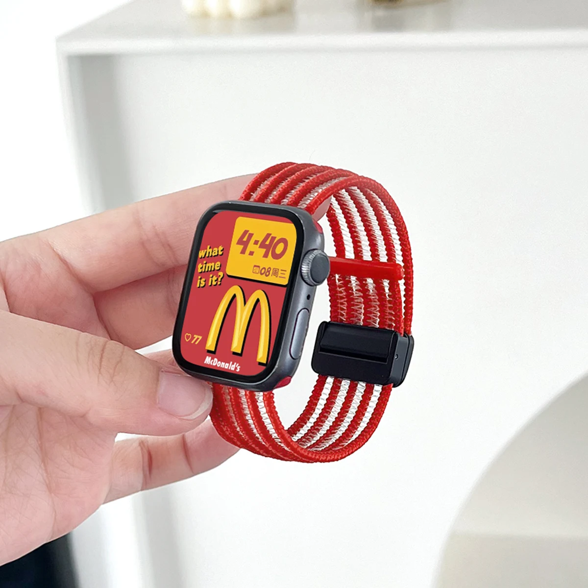 Nylon Strap For Apple Watch Band S10 42mm 46mm 41mm 45 Hollow Out 42mm 38/40/44/49mm Sport Loop For iWatch Ultra 9 8 7 6 5 4 SE
