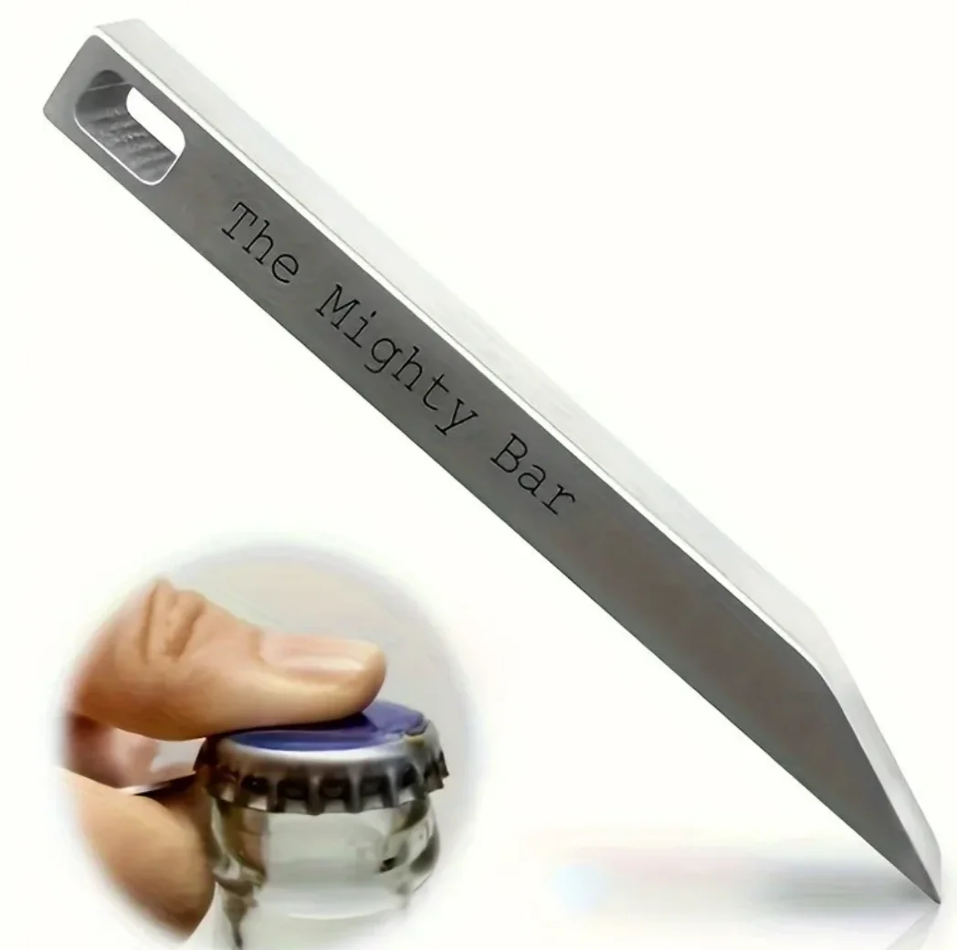 Mighty Bar Pocket Knife & Bottle Opener - Heavy Duty Stainless Steel Keychain, Edc Multitool For Everyday Carry image 3