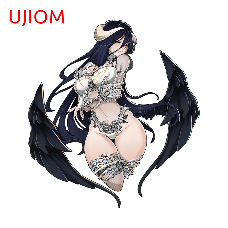 UJIOM Beautiful Bikini Albedo Wall Sticker Devils Wings Horns Elegant Attractive Decal Waterproof Room Decoration Accessories