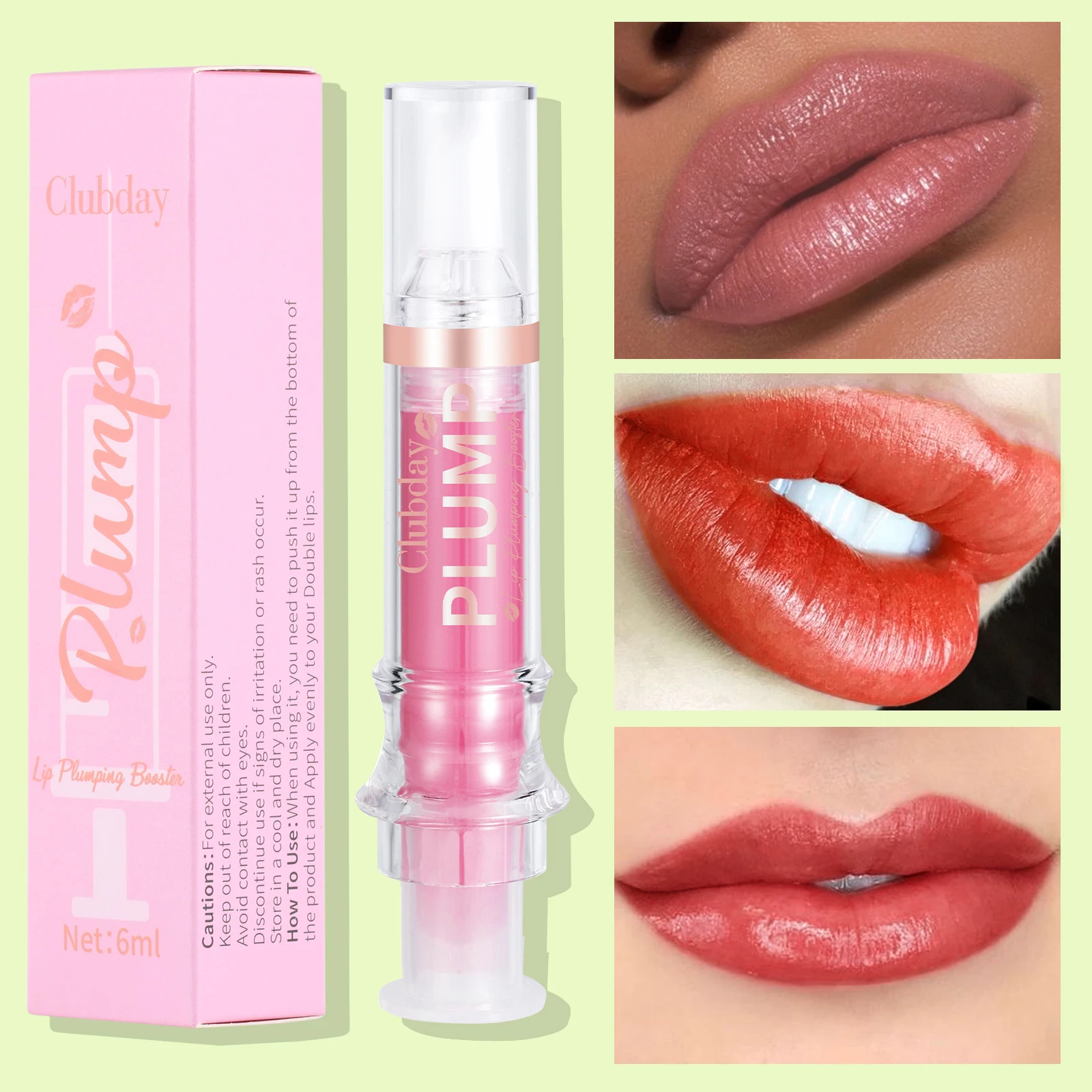 Clubday New Makeup Women's Cosmetics Moisturizing and Moisturizing Mirror Lip Oil Enriching Lip Glaze Daily Portable