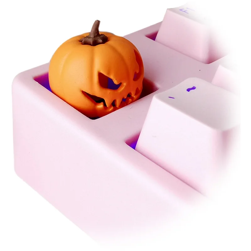 

Halloween Peripheral Personalized Keycap Resin Cartoon Transparent Pumpkin Three-dimensional Mechanical Keyboard Cap One