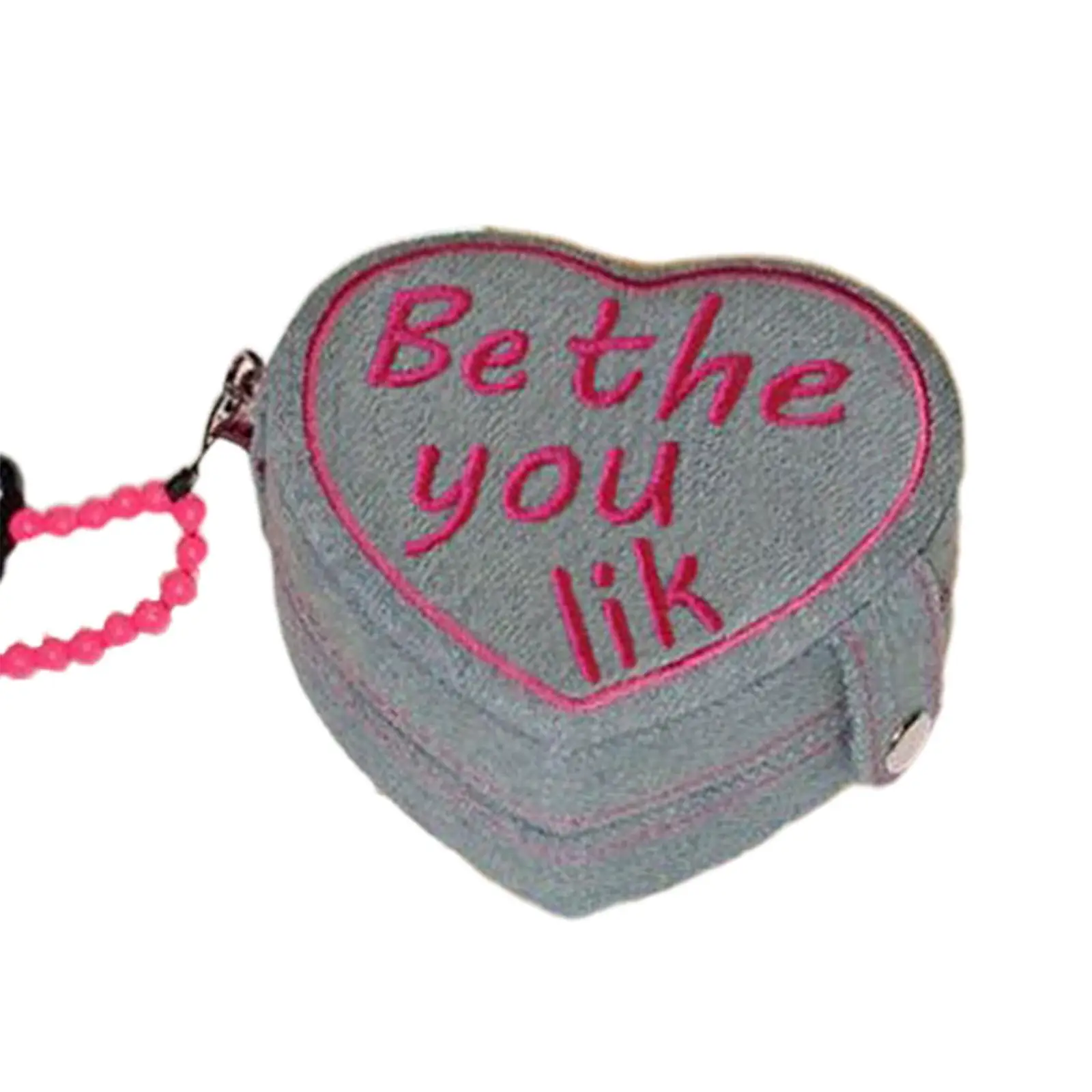 صندوق مجوهرات صغير على شكل قلب صندوق تخزين مجوهرات للقلائد والأقراط #5