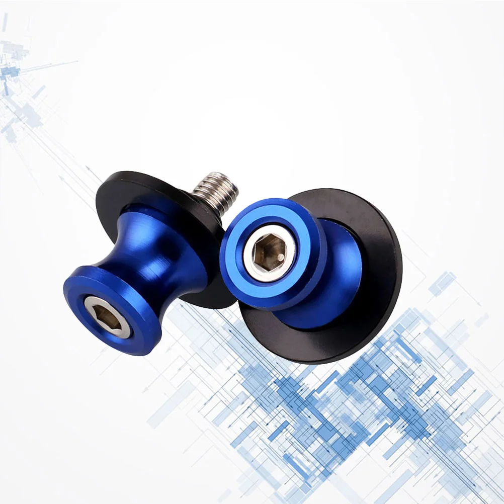 

2pcs Cnc Aluminum Motorcycle Swingarm Spool Slider Stand Screws Blue M8 Motor Accessories Styling Mount Car Ring Crash