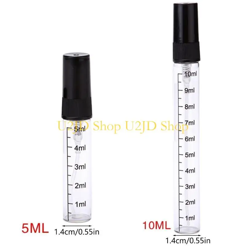U2JD Mini frascos 5 / 10ml Frasco pequeno para viagem para líquidos